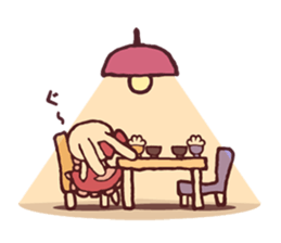 Cooking favorite rabbit. sticker #8748560