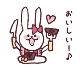 Cooking favorite rabbit. sticker #8748562