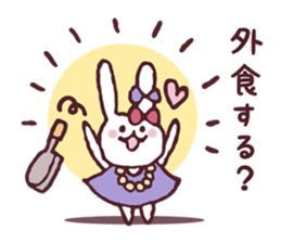 Cooking favorite rabbit. sticker #8748569