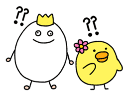 Egg prince and Chick princess sticker #8749330