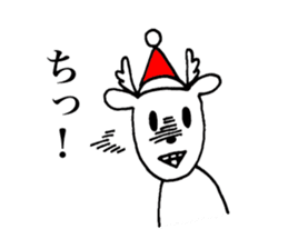 Christmas reindeer sticker #8750540