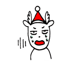 Christmas reindeer sticker #8750559