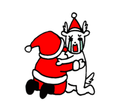 Christmas reindeer sticker #8750578