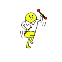 yellow bird man. sticker #8752360