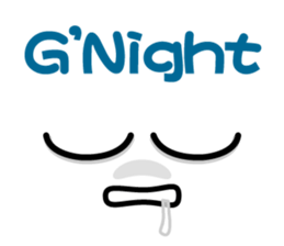 Cute Kaomoji-kun English sticker #8752419