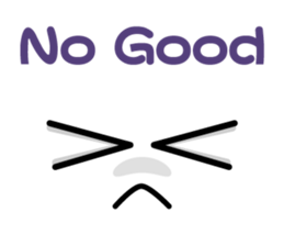 Cute Kaomoji-kun English sticker #8752425