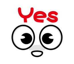 Cute Kaomoji-kun English sticker #8752426