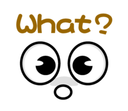 Cute Kaomoji-kun English sticker #8752429