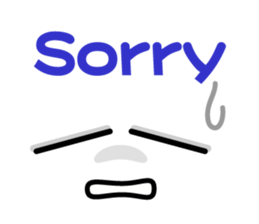 Cute Kaomoji-kun English sticker #8752430