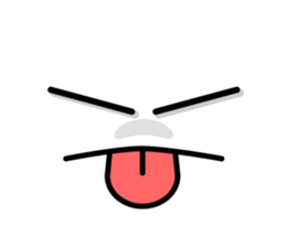 Cute Kaomoji-kun English sticker #8752440