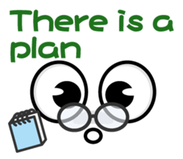 Cute Kaomoji-kun English sticker #8752451