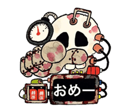 Worn-out New year's card Cavalcade. sticker #8752516