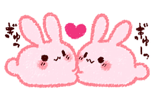 Sticker of love rabbit 2 sticker #8752593