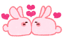 Sticker of love rabbit 2 sticker #8752595