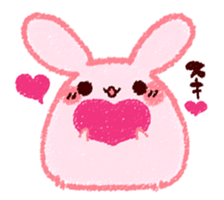 Sticker of love rabbit 2 sticker #8752606