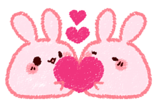 Sticker of love rabbit 2 sticker #8752609