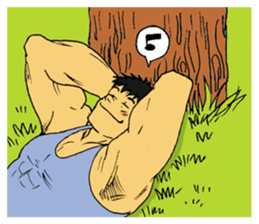 Bryan the muscle man RE sticker #8753160