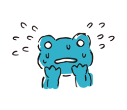 pickles the frog -written word version- sticker #8753181