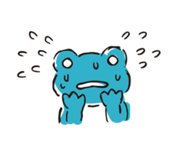 pickles the frog -written word version- sticker #8753181