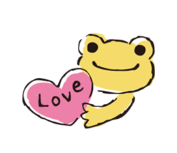 pickles the frog -written word version- sticker #8753189