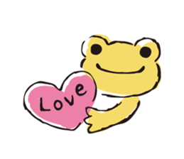 pickles the frog -written word version- sticker #8753189