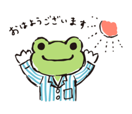 pickles the frog -written word version- sticker #8753194