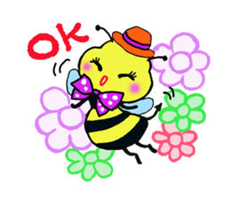 Easy to use honorific of bees Rin-chan sticker #8754066