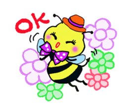 Easy to use honorific of bees Rin-chan sticker #8754066
