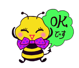 Easy to use honorific of bees Rin-chan sticker #8754067