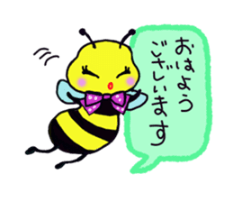 Easy to use honorific of bees Rin-chan sticker #8754069