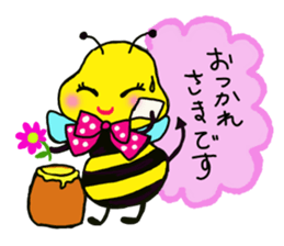 Easy to use honorific of bees Rin-chan sticker #8754092
