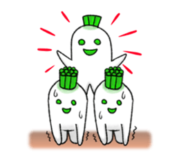 Japanese white radish 5 sticker #8756274