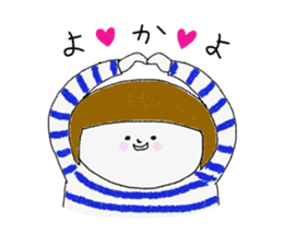 Stripe clothing girl of Hakata dialect sticker #8756668