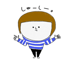 Stripe clothing girl of Hakata dialect sticker #8756677