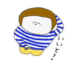 Stripe clothing girl of Hakata dialect sticker #8756678