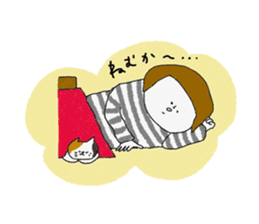 Stripe clothing girl of Hakata dialect sticker #8756696