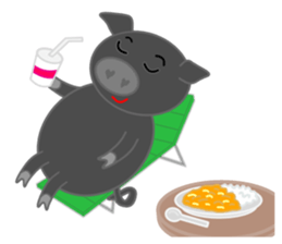 Curry loves black pig of Chelsea sticker #8757562