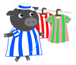 Curry loves black pig of Chelsea sticker #8757566