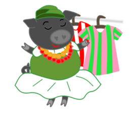 Curry loves black pig of Chelsea sticker #8757567