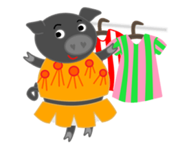 Curry loves black pig of Chelsea sticker #8757568