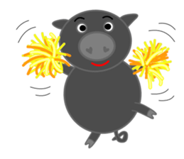 Curry loves black pig of Chelsea sticker #8757570