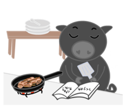 Curry loves black pig of Chelsea sticker #8757575