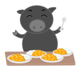 Curry loves black pig of Chelsea sticker #8757576