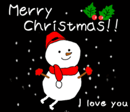 Merry Christmas nice night sticker #8758057