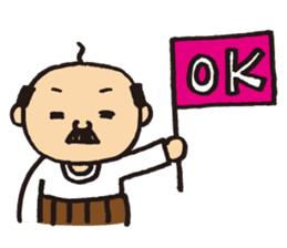 Lovely old man stamp sticker #8758171