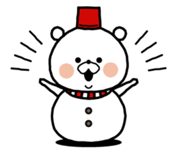 White bear "CHRISTMAS" sticker #8758579