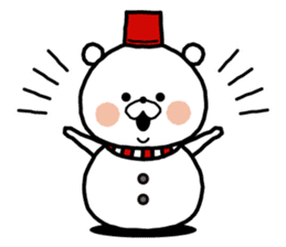 White bear "CHRISTMAS" sticker #8758579