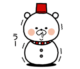 White bear "CHRISTMAS" sticker #8758586