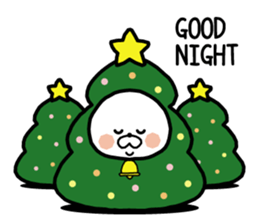 White bear "CHRISTMAS" sticker #8758616