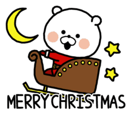 White bear "CHRISTMAS" sticker #8758617